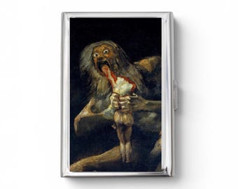 Saturn Devouring His Son Cigarette Case OR Card Holder - Gothic, Goya, Art Print, Cigarette Case, Business Card, ID Holder, Birthday Gift