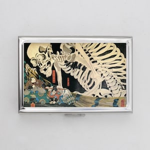 Skeleton Spectre Zigarettenetui ODER Kartenhalter - Skeleton Case, Brieftaschen Etui, Vintage Kunstwerk, Japanisches Kunstwerk, Id Halter, Kartenetui, Geschenke