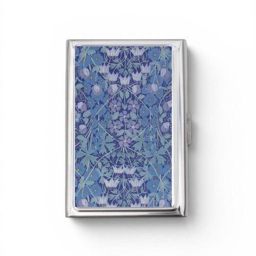 Estuche floral para cigarrillos o tarjetero - Art Nouveau, Art Déco, Estuche lunar, Estuche floral, Tarjetero, Identificador