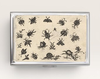 Bugs Cigarette Case OR Card Holder - Inscent Case, Bug Wallet, Art Vintage, Snail Case, Joint Case, 420 Gift, Bday Gift, Id Holder, Business