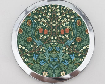 Art Nouveau Compact Mirror - Blackthorn William Morris, Morris Print, Wallpaper Designs, Small Mirror, Hand Mirror, Pocket Mirror