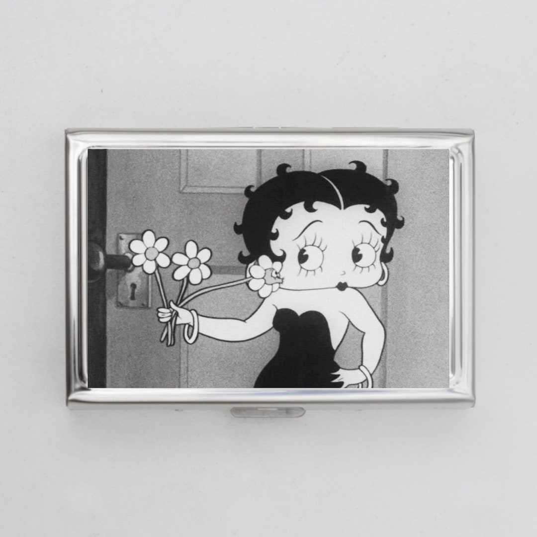 betty boop cigarette Black and White Bettie Cigarette Case OR Card Holder - Boop, Girl Gift,  Birthday Gift, Vintage Illustration, Card Holder, Money Case, Cats