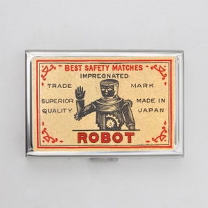 Vintage Streichholzschachtel Kunst Zigarettenetui ODER Kartenhalter - Vintage Kunstwerk, Streichholzschachtel, Best Sicherheit Streichhölzer, Zigarette, Visitenkarte, Ausweishalter
