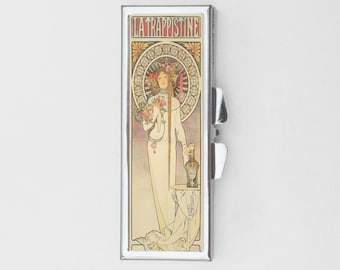 Mucha Rectangle Pill Box -  Floral Art Gift, Gifts, Trinket Box, Pill Case, Pill Holder, Travel Size, Small Box, Gifts Under 15, Bridesmaids