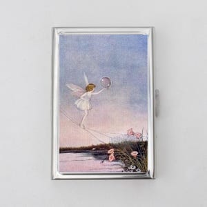 Fairy sigarettenkoker OF kaarthouder - Victoriaanse engel, kunst, baby-engelen, Cupido-engelen, babycadeau, klein cadeau, reisportemonnee, metalen portemonnee