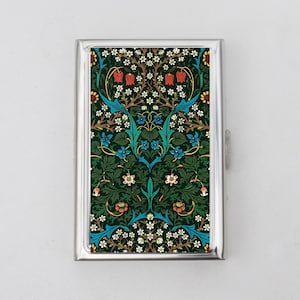 Jugendstil Zigaretten Etui / Geldbörse -Blackthorn William Morris, Morris Druck, Tapeten Designs, Zigarettenetui, Visitenkarte, Ausweishalter