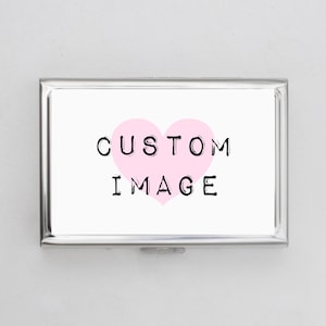 Estuche para cigarrillos personalizado: regalo personalizado, imagen personalizada, regalo de cumpleaños, para ella, billetera de metal, regalo para fumadores, personalizado
