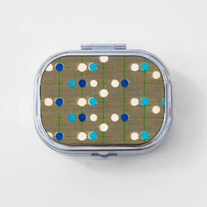 Polka Dot Rectangle Pill Box - Girly Pill Case, Art Print, Jewelry Case, Travel Size, Pill Case, Pill Container, Cute Pill Organizer