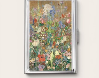 Morris Cigarette Case OR Card Holder - Small Wallet, ID Holder, Card Case, Cigarette Storage, Joint Case, Money Clip, Money Case, Floral