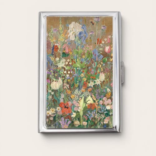Morris Cigarette Case OR Card Holder - Small Wallet, ID Holder, Card Case, Cigarette Storage, Joint Case, Money Clip, Money Case, Floral