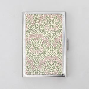 Jugendstil Zigarettenetui, Kartenetui, reizende Brieftasche, Mädchen Geschenk, Blumen, Floral Brieftasche, Visitenkarte, Ausweishalter, Smokey Geschenk
