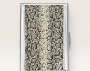 Python Cigarette Case OR Card Holder - Hide n Seek, Sun Illustration, Vintage Artwork, Moon, Cigarette Case, Business Card, ID Holder