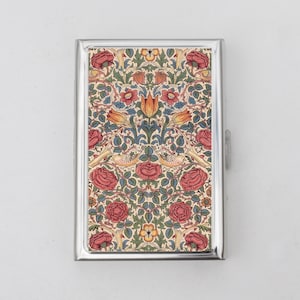 Estuche o tarjetero Art Nouveau - Diseño floral, flores, estuche floral, papel pintado, estuche para cigarrillos, tarjetero, tarjetero