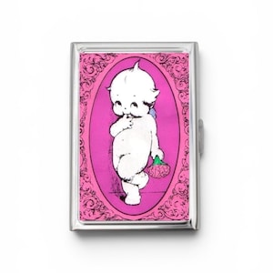 Kewpie Cigarette Case OR Card Holder - Baby Animals, Baby Gifts, Baby Shower,Cigarette Case, Business Card, ID Holder, 21+ Birthday Gift