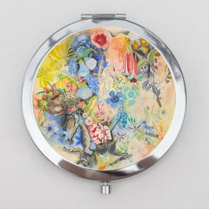 Morris Compact Mirror OR Pill Box - Part Favors, Bridesmaid, Gift, Trinket Box, Storage Box, Pill Case, Pill Holder, Small Pill Case