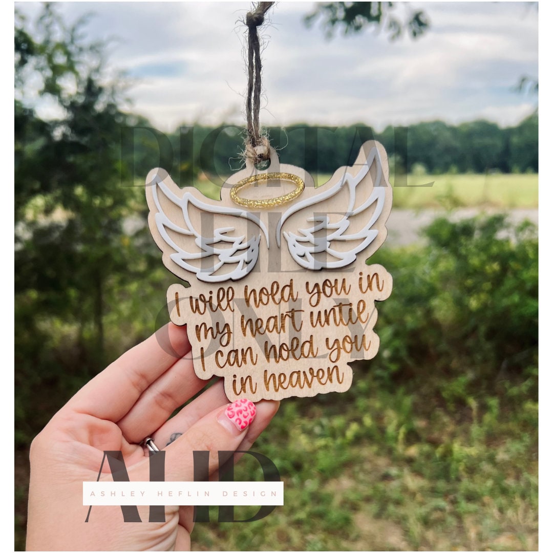 I will hold you in my heart ornament svg file