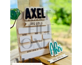 interchangeable back to school  file. svg . glowforge . engrave . laser .