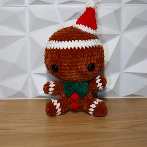 Gingerbread Man Crochet Plushie Handmade