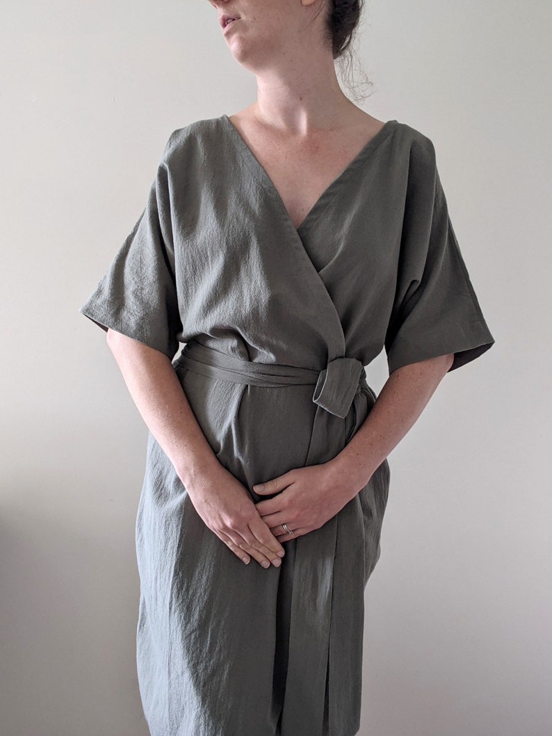 Reversible Wrap Dress Digital Sewing Pattern Midi Dress Etsy