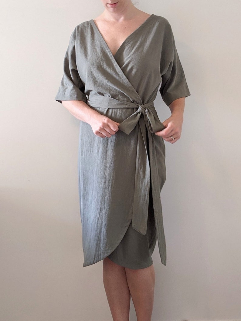 Reversible Wrap Dress Digital Sewing Pattern Midi Dress Etsy