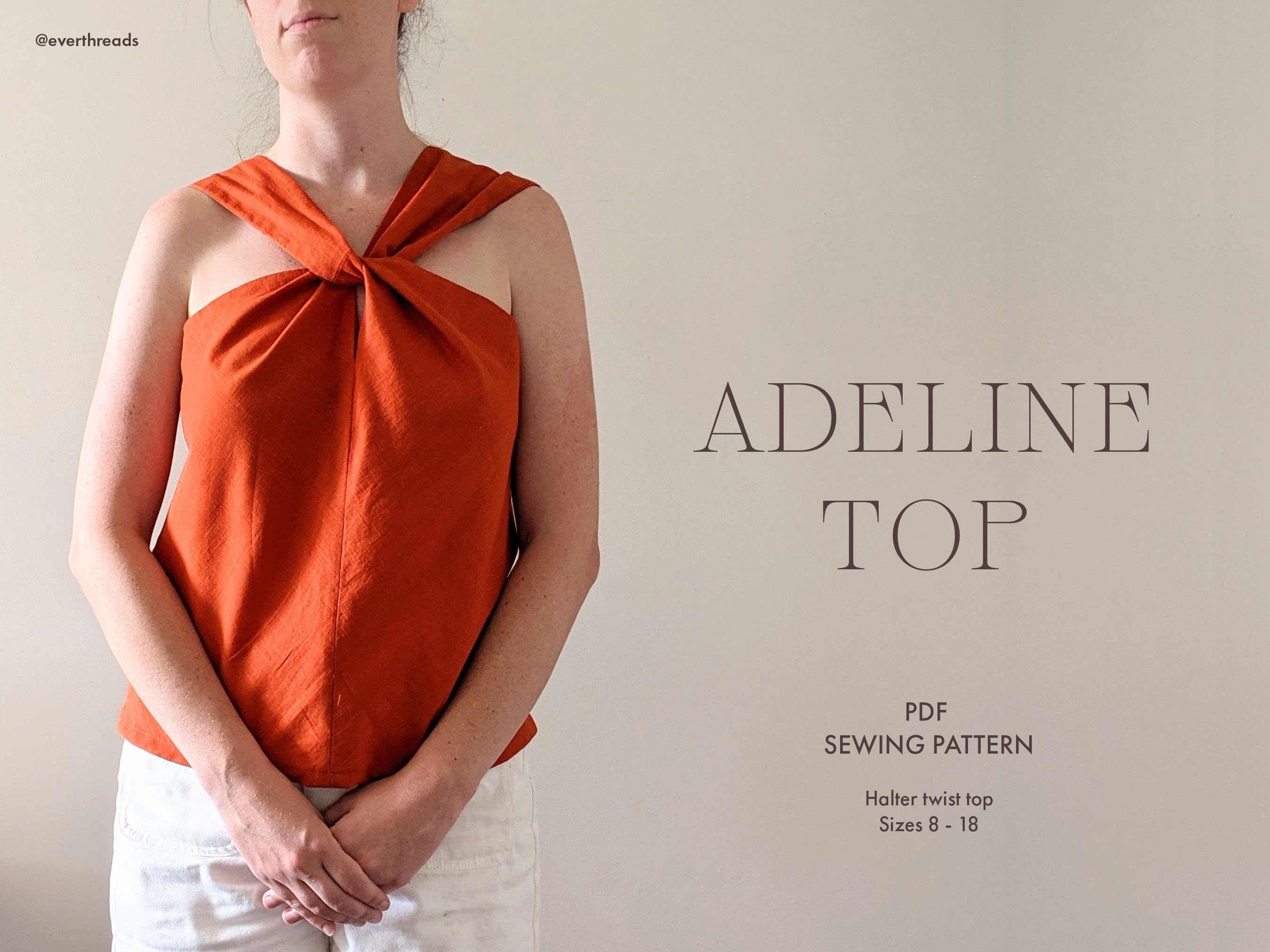 Halter Top Sewing Pattern PDF S-L -  Canada