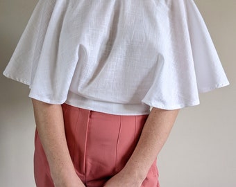 Luna wrap around top digital sewing pattern | Reversible tie-on top pdf pattern | Butterfly sleeve top | Size 8 - 18 | A4, U.S Letter, A0