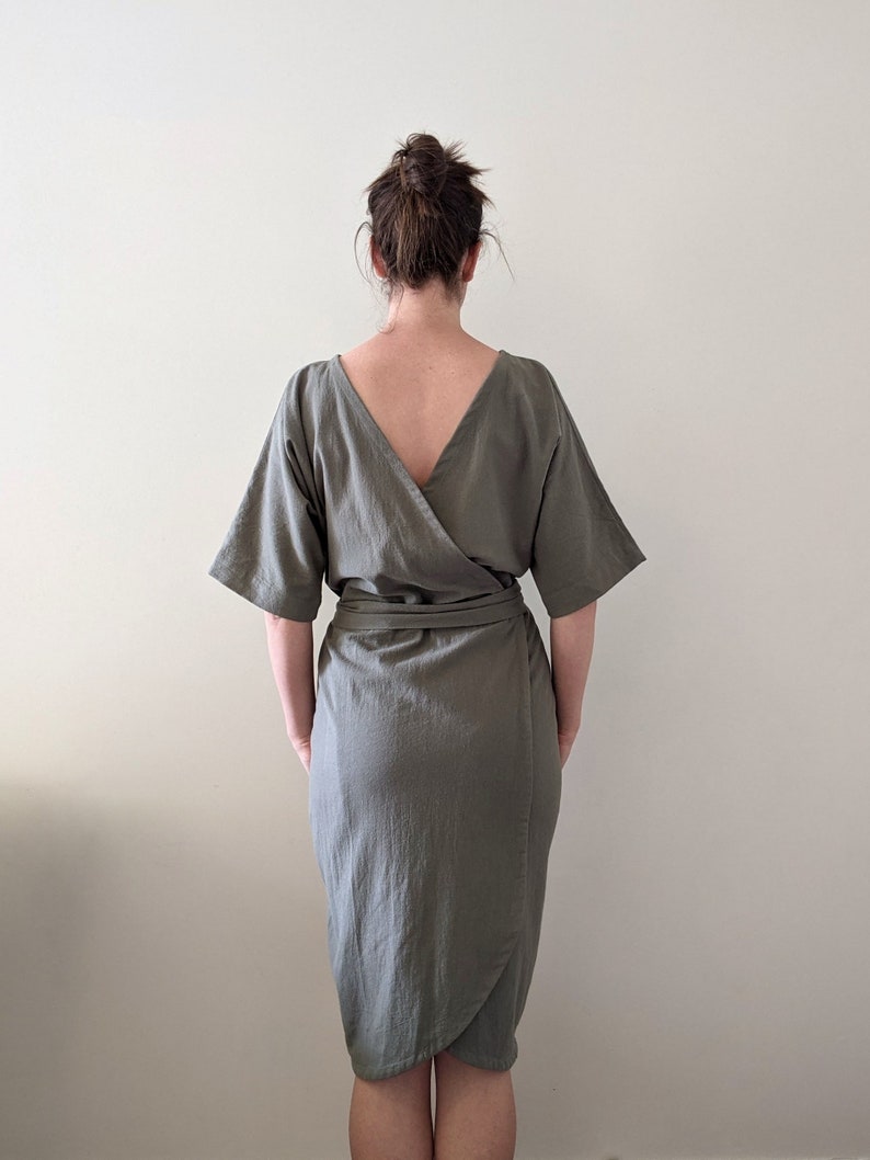 Reversible Wrap Dress Digital Sewing Pattern Midi Dress Etsy