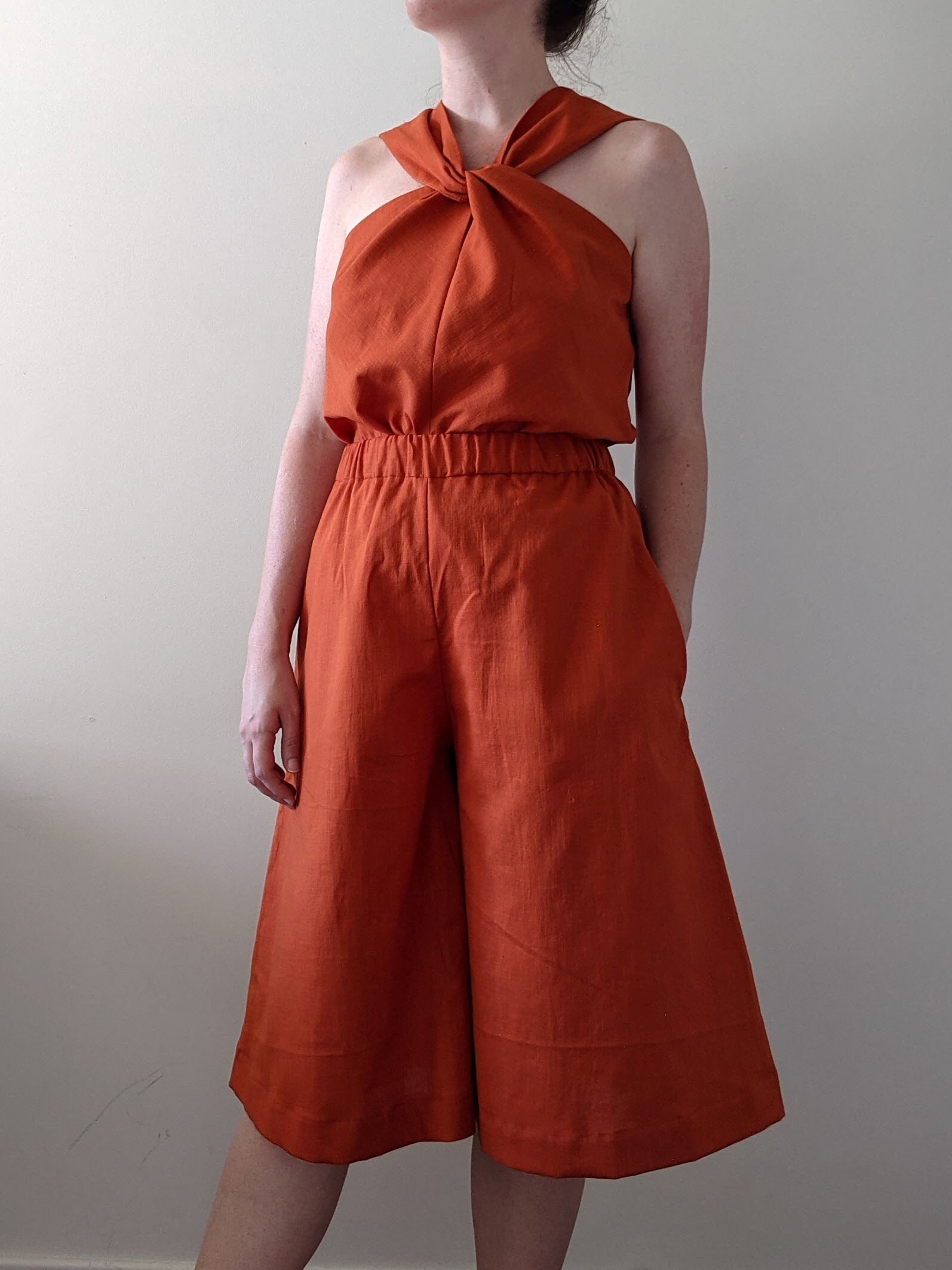 Twist Neck Top Digital Sewing Pattern Halter Top Pdf Pattern Etsy Canada