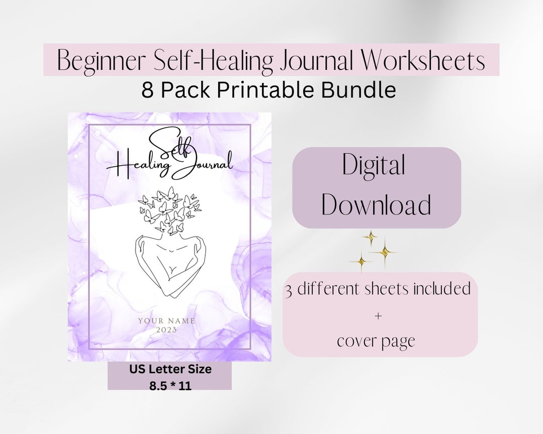 Self Healing Beginner Journal Worksheets - Etsy