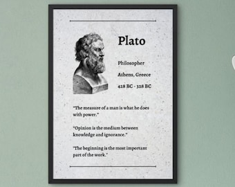 PLATO, Filosofía griega antigua, Filósofo, Decoración de pared, Aristóteles, Sócrates, Obra de arte Platón, Imprimible, ALTA CALIDAD, 300dpi