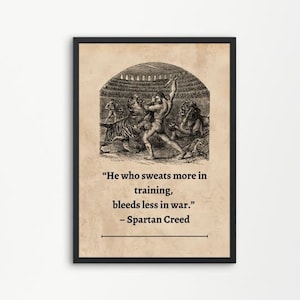 Gladiator Quote, Gladiator Picture, Spartan, Wall Art, Home décor, Gift for Men, Spartan Creed, Inspirational, PRINTABLE / DIGITAL DOWNLOAD