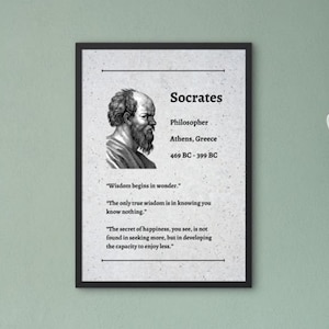 SOCRATES, Ancient Greek Philosophy, Philosopher, Wall Decor, Aristotle, Plato, Printable, Great Gift, HIGH QUALITY Printable, 300dpi