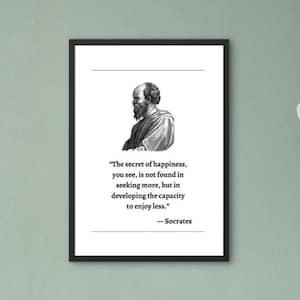Filosofisch citaat, wanddecoratie, Socrates citaat, oud-Griekse filosofie, Aristoteles, Socrates, Plato. HOGE KWALITEIT, Afdrukbaar, 300 dpi