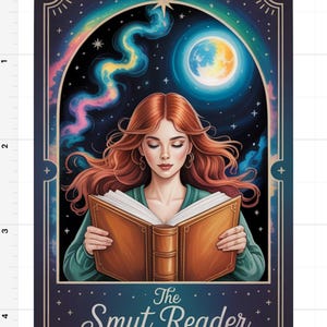 Adesivo de carta de tarô The Smut Reader/à prova d'água UV/adesivo para laptop Kindle/lembrança/presente para ela