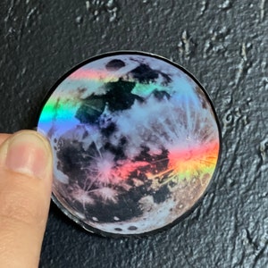 Mond Aufkleber | Mondaufkleber | Vollmond | für Laptops, Wasserflaschen, Journaling | Geschenke für Ihn | Geschenke für sie | wasserfest | UV beständig