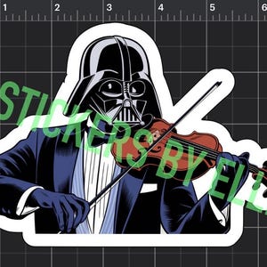 Darth Vader Violin Sticker | Gifts for her | Gifts for him | Waterproof Stickers |Laptop Sticker | Water Bottle Stickers | Vinyl Stickers