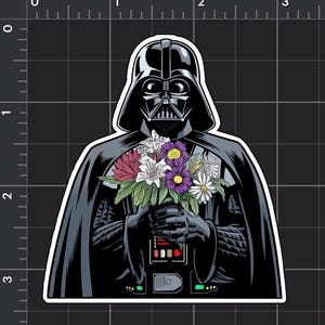 Floral Darth Vader Sticker | Gifts for her | Gifts for him | Waterproof Stickers |Laptop Sticker | Water Bottle Stickers | Vinyl Stickers