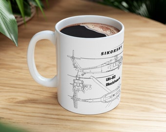 UH-60 Blackhawk - Army - Ceramic Mug 11oz & 15oz.  Gifts for the pilot or aviation enthusiast!