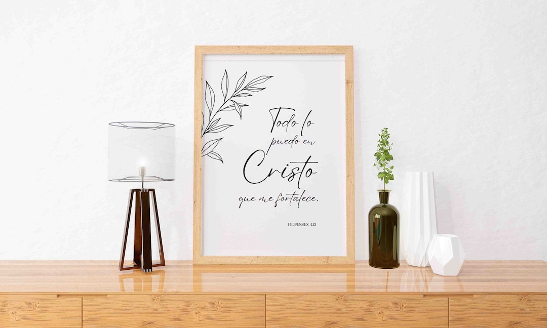Printable Quotes Wall Art // Spanish Bible Wall Art // Bible Verse ...