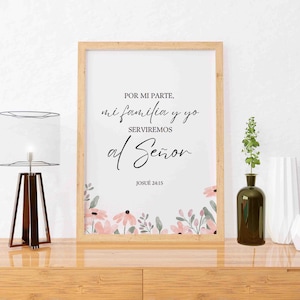 Josué 24:15 // Spanish Bible Wall Art // Bible Verse Spanish // Spanish Bible Quote Digital Wall Art // Servimos al Señor //