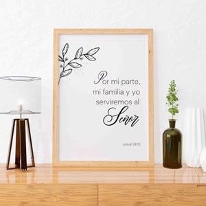 Josué 24:15 // Digital Wall Art // Spanish Bible Wall Art // Bible Verse Spanish /// Spanish Verse Print // Spanish Bible Quote