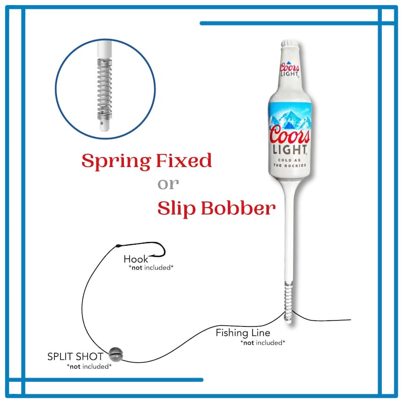 Collectible Coors Light Fishing Bobber Set 2pk, Perfect for Fly/ice
