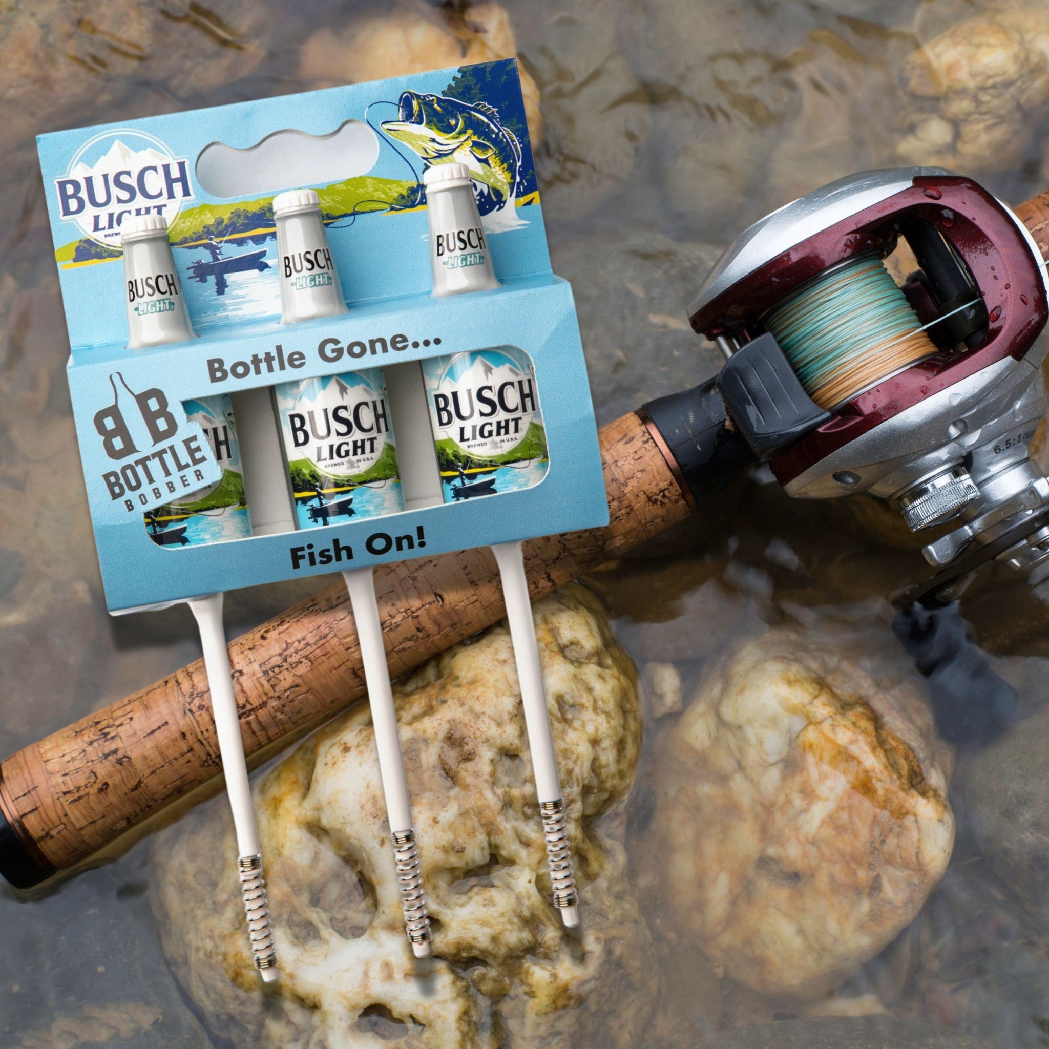 Top Fishing Gift for Man Busch Light Fishing Bobbers 6 Pack