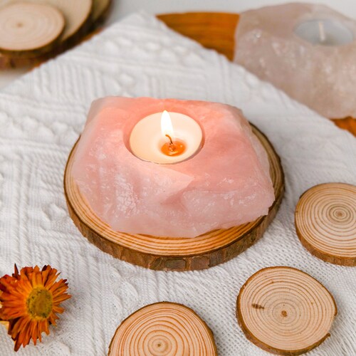 Raw Amethyst Candle Holder Raw Quartz Decor Crystal Gift Etsy
