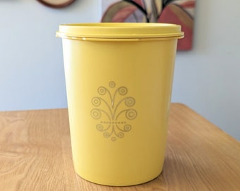 6" Yellow Tupperware Servalier Canister