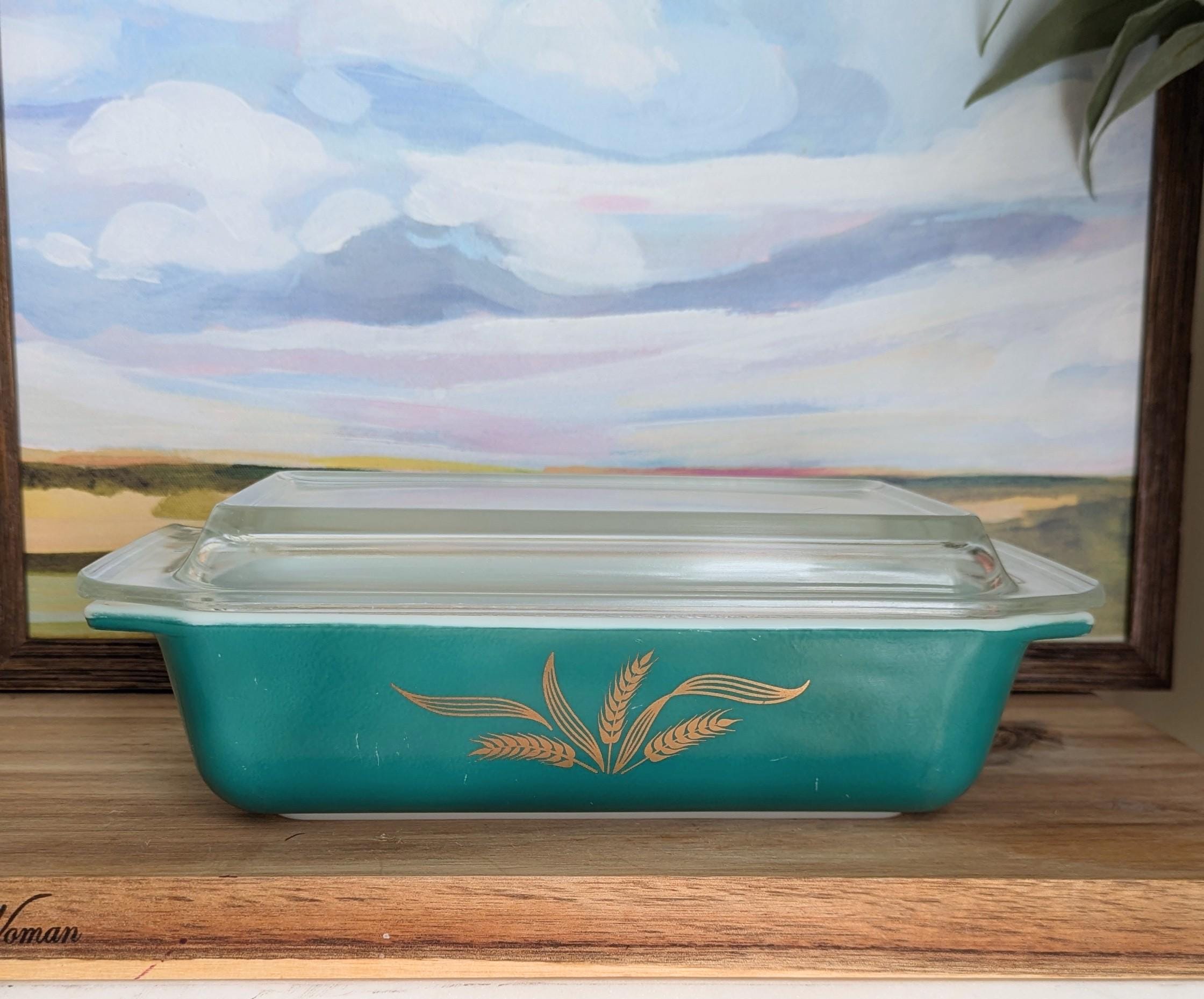 1960 Promo Green Wheat Pyrex Space Saver With Lid 575 2 Quart - Etsy