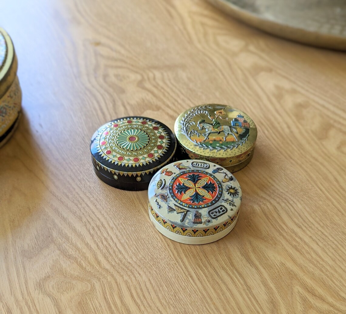 Vintage Baret Ware Miniature Containers Set of 3 Baret Ware Art Grace