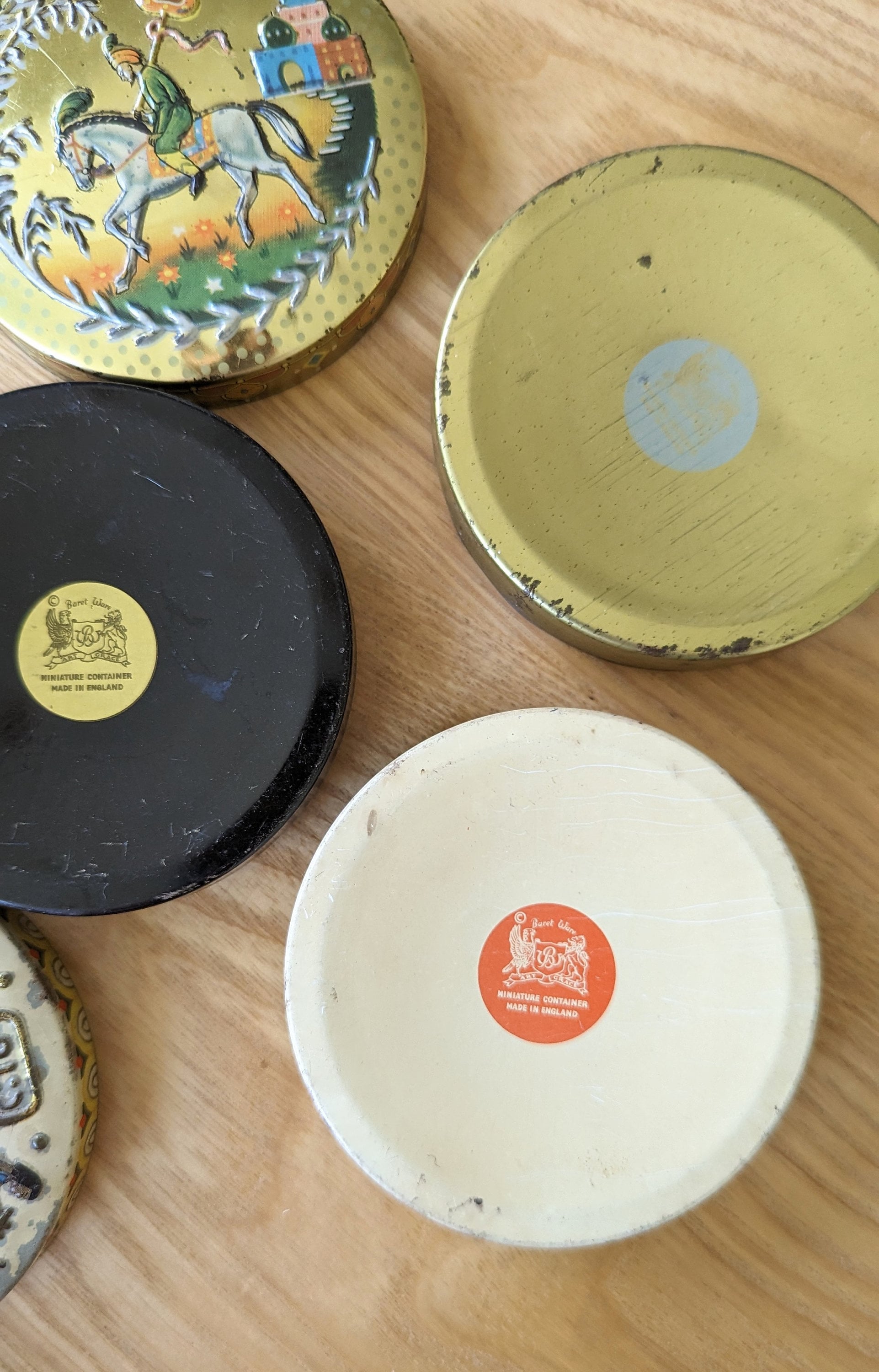 Vintage Baret Ware Miniature Containers Set of 3 Baret Ware Art Grace