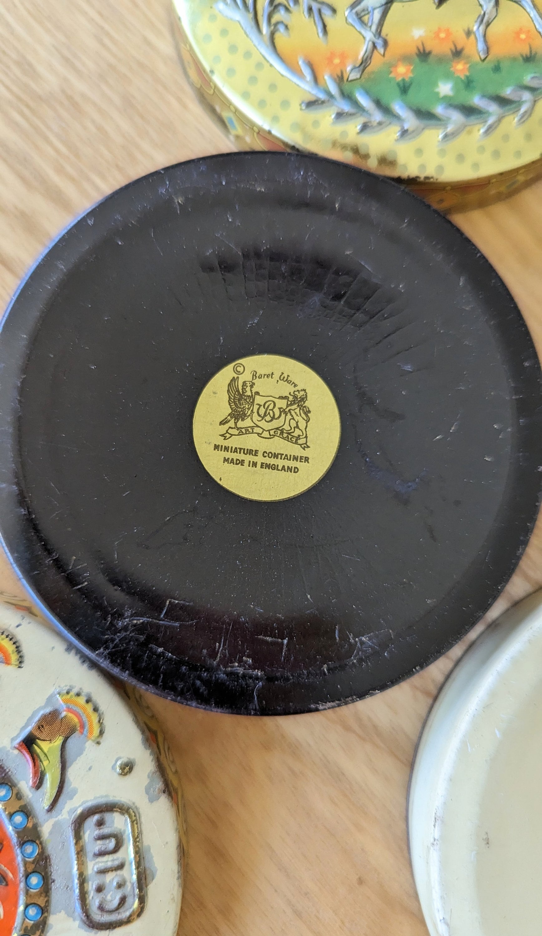 Vintage Baret Ware Miniature Containers Set of 3 Baret Ware Art Grace