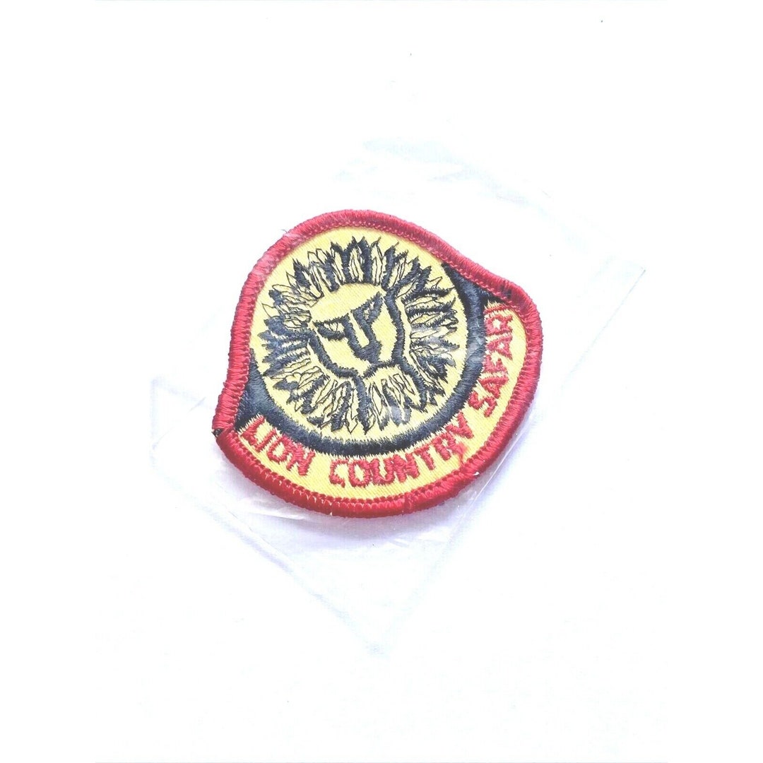 Lion Country Safari Florida Animal Park Souvenir Embroidered Patch NOS